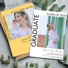 Convite para Festa de Formatura com Foto Minimalis