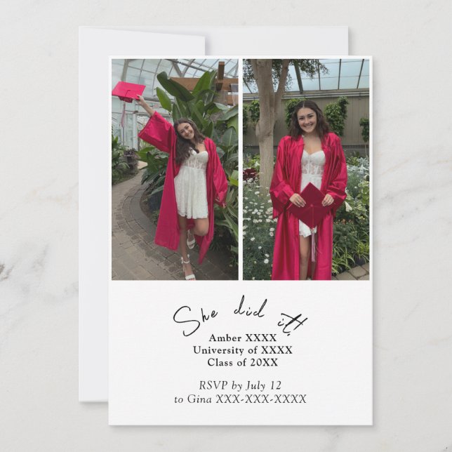 Convite para Festa de formatura Conjunta Dupla (Frente)