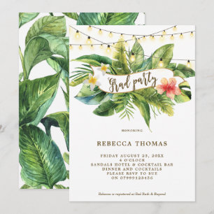 Convite para festa de formatura da selva tropical