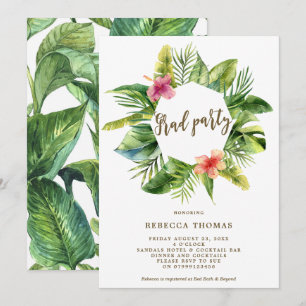 Convite para festa de formatura da selva tropical