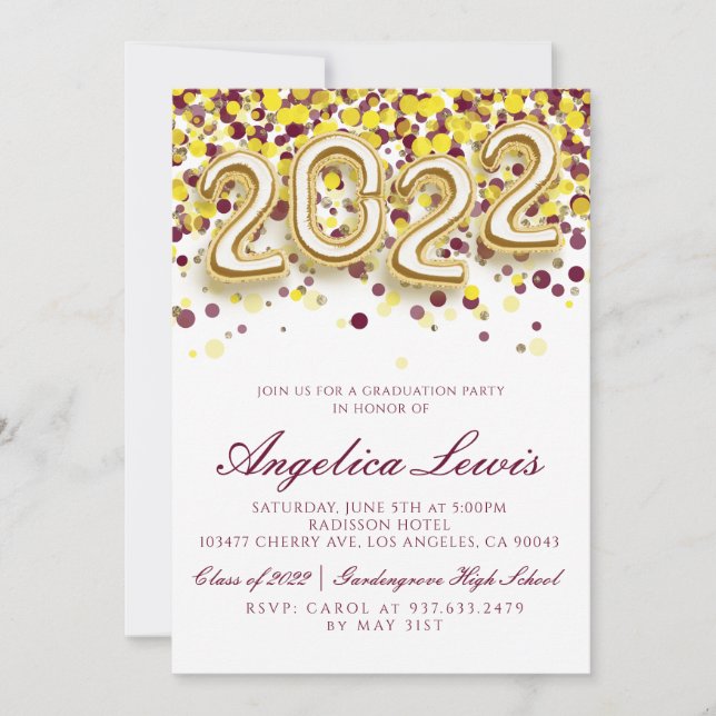 Convite para Festa de Formatura da Turma de 2022 (Frente)