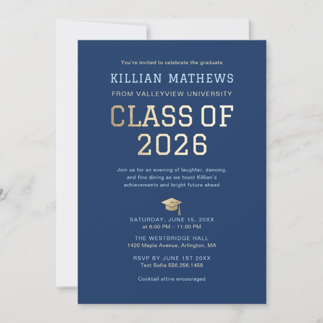Convite para Festa de Formatura da Turma de 2026 (Frente)