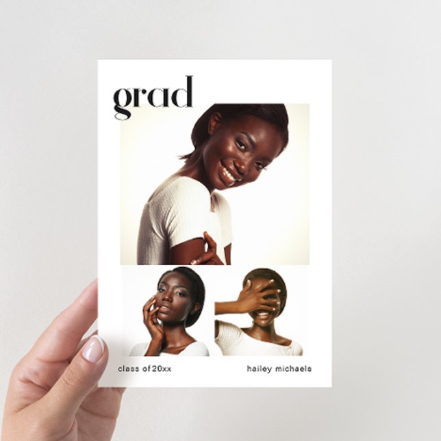 Convite para Festa de formatura de Colagem de Três (Criador carregado)