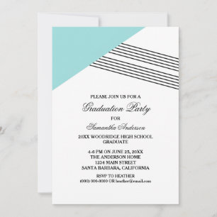 Convite para Festa de formatura de faixa geométric