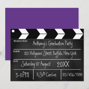 Convite para Festa de Formatura de Filme de Hollyw