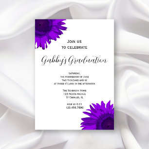 Convite para Festa de formatura de Flor Pop Roxo