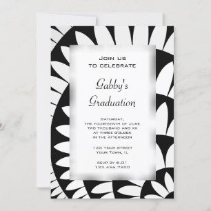 Convite para Festa de formatura de Flor Preto e Br