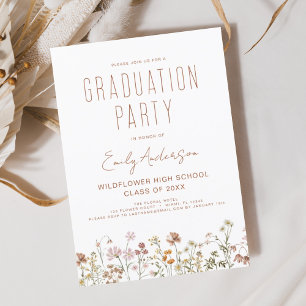 Convite para Festa de formatura de flor selvagem