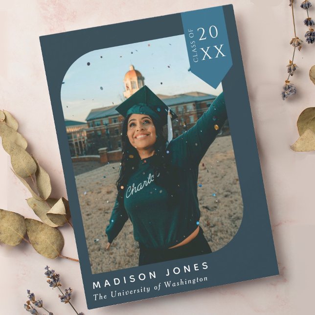 Convite para Festa de formatura de Foto Moderna Az (Criador carregado)