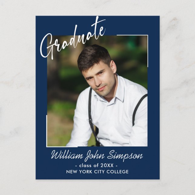 Convite para Festa de formatura de FOTO Simples Mo (Frente)