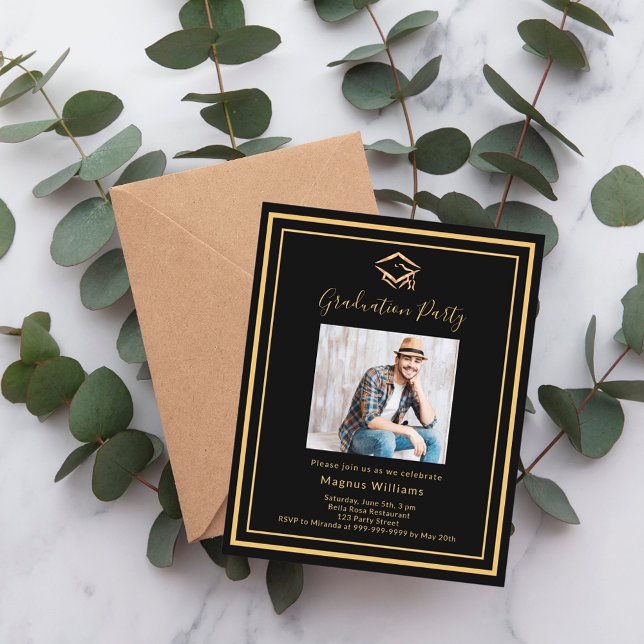 Convite para Festa de formatura de fotografia em o (Criador carregado)