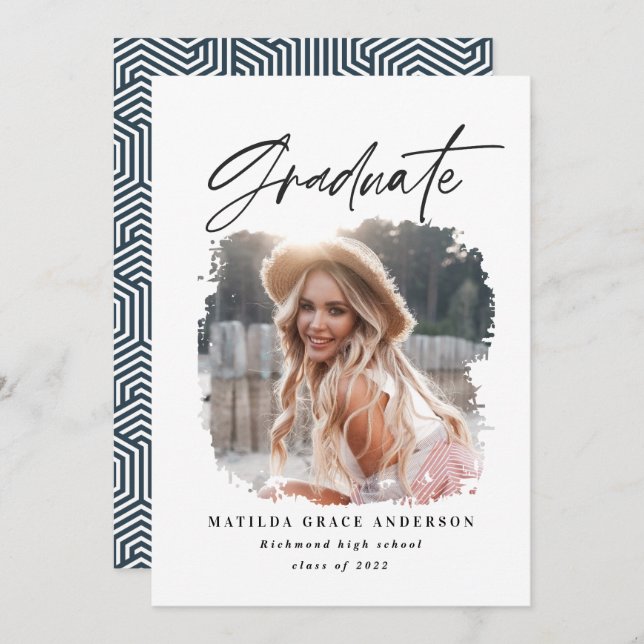 Convite para festa de formatura de fotografia geom (Frente/Verso)