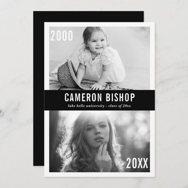 Convite para Festa de formatura de Fotografias (Frente/Verso)