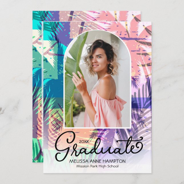 Convite para Festa de formatura de Fotografias Col (Frente/Verso)