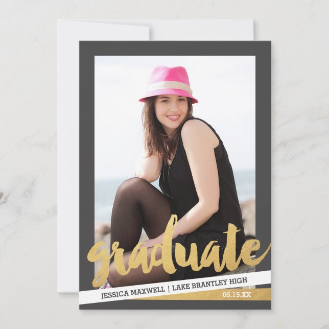 Convite para Festa de formatura de Fotografias com (Frente)