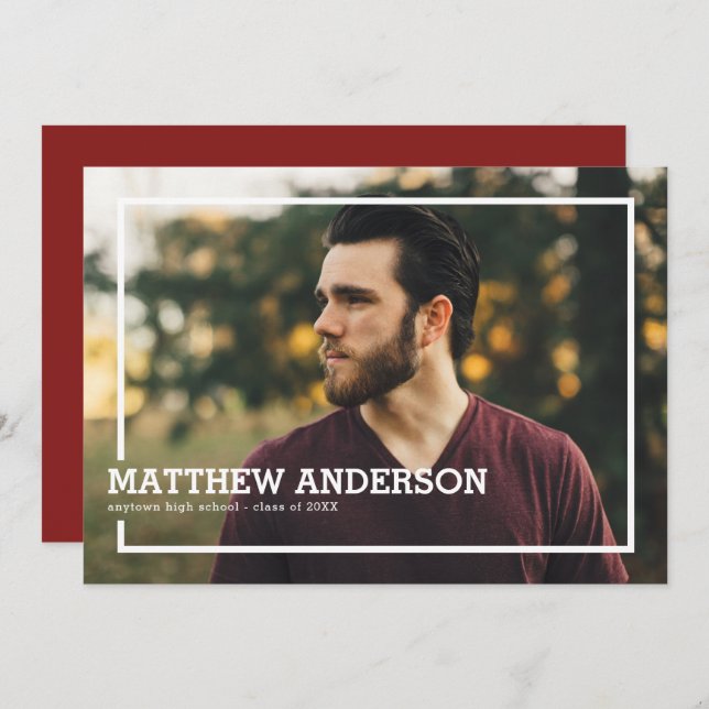 Convite para Festa de formatura de Fotografias de  (Frente/Verso)