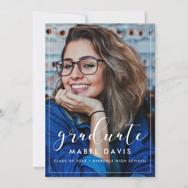 Convite para festa de formatura de Fotografias Ele (Frente)