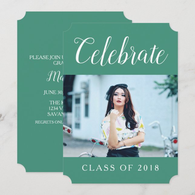 Convite para Festa de formatura de Fotografias Mod (Frente/Verso)