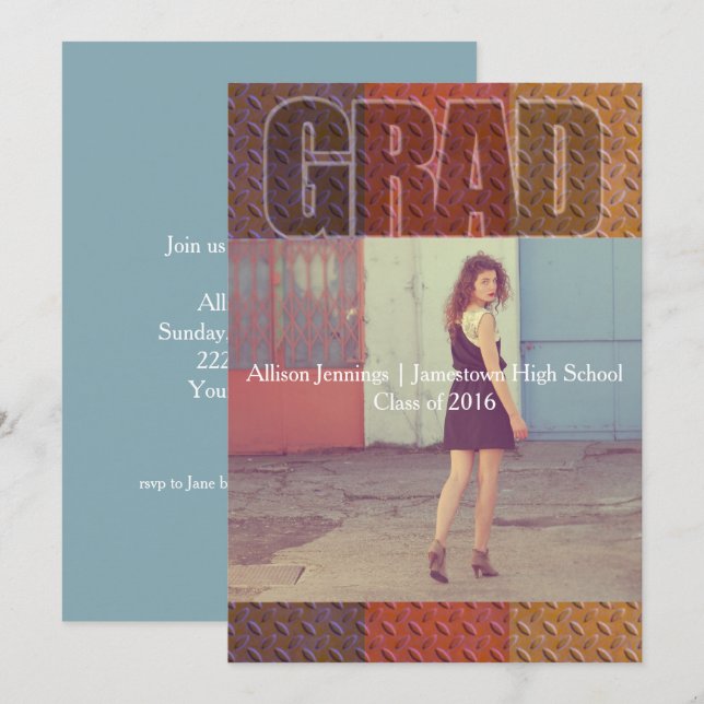 Convite para Festa de formatura de Fotografias Urb (Frente/Verso)