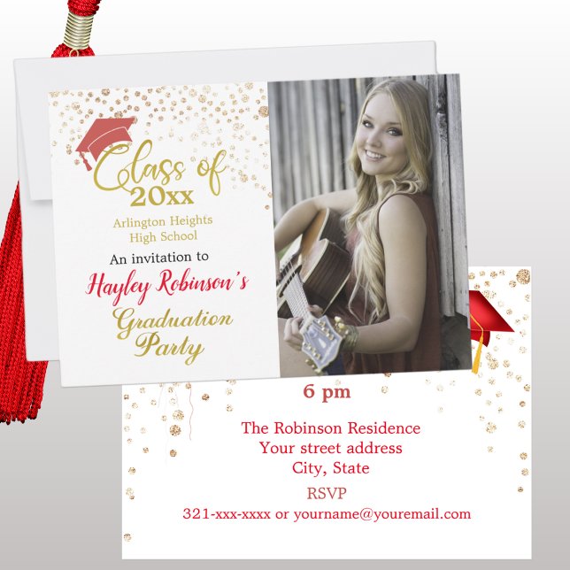 Convite para Festa de formatura de Fotos do Boné V (Criador carregado)