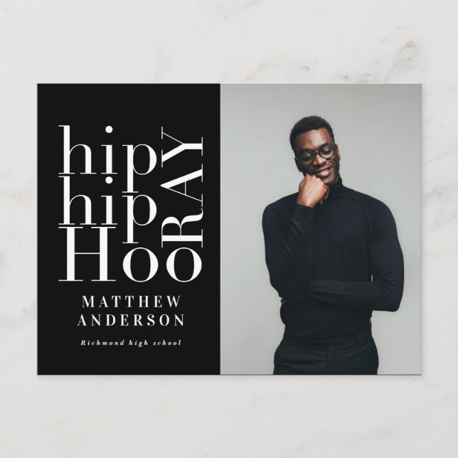 Convite para festa de formatura de fotos do hip hi (Frente)
