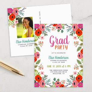 Convite para Festa de formatura de Fotos Floral Br