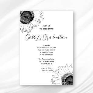 Convite para Festa de formatura de Girassóis Pret
