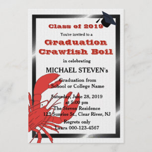Convite para Festa de formatura de lagosta/lagosta