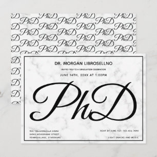 Convite para Festa de formatura de Mármore de gra