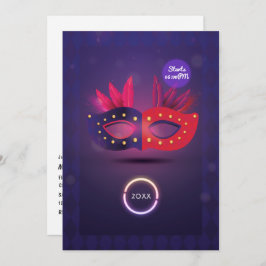 Convite para Festa de formatura de máscara Neo Mas