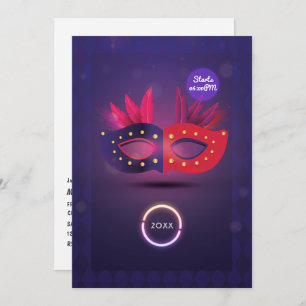 Convite para Festa de formatura de máscara Neo Mas
