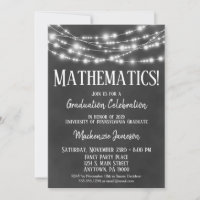 Convite para Festa de formatura de Matemática Chal