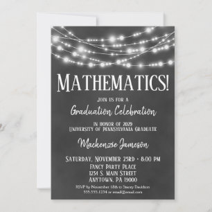 Convite para Festa de formatura de Matemática Chal