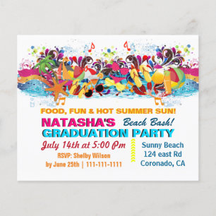 Convite para Festa de formatura de Praia de Orçame