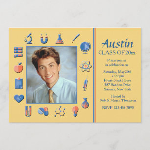 Convite para Festa de formatura de Quadros Científ