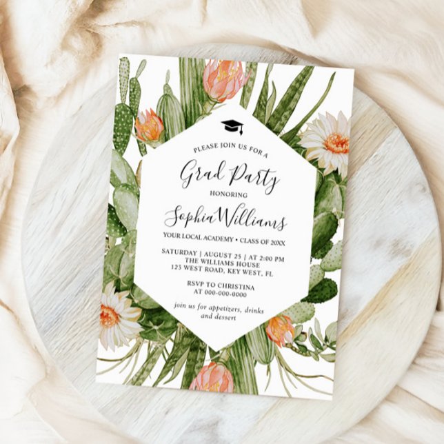 Convite para Festa de formatura de Quadros de Flor (Criador carregado)