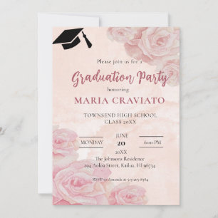 Convite para Festa de formatura de rosas