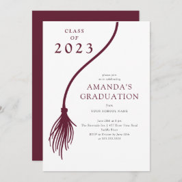 Convite para Festa de formatura de Tassel de Forma