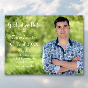 Convite para Festa de formatura de Texto Branco