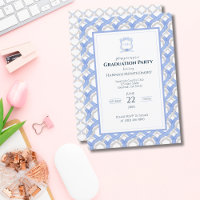 Convite para Festa de formatura de Wedgewood Monog