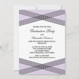 Convite para Festa de formatura Deco Purple Elegan