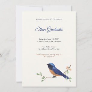 Convite para Festa de Formatura do Pássaro Niltava