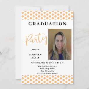 Convite para Festa de formatura do Peach Bolinhas