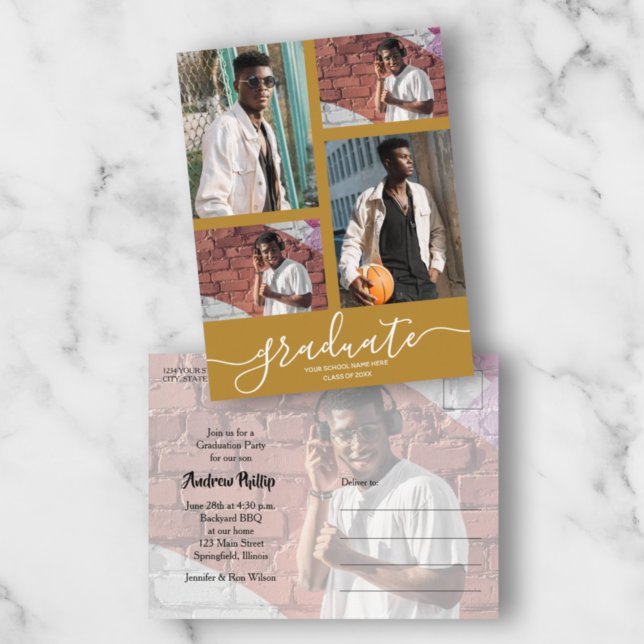 Convite para Festa de formatura Dourada de várias  (Criador carregado)