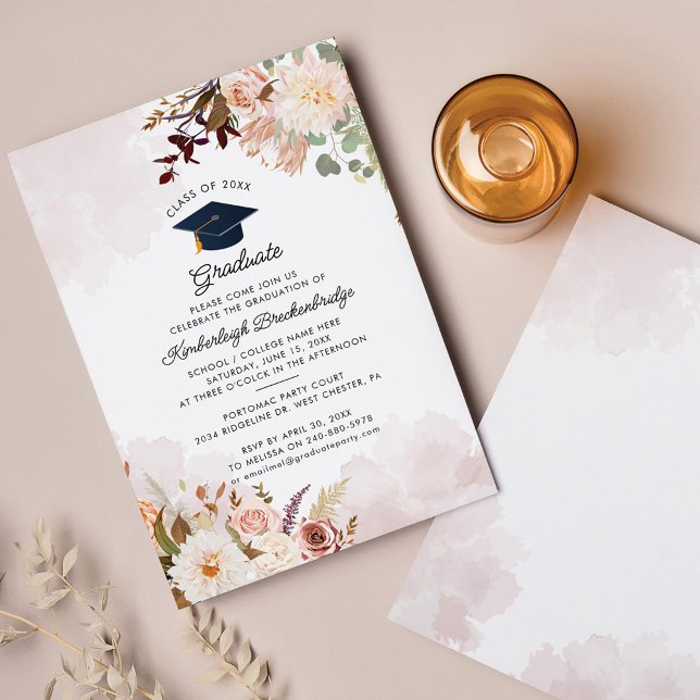 Convite para Festa de Formatura Floral 2026 (Criador carregado)