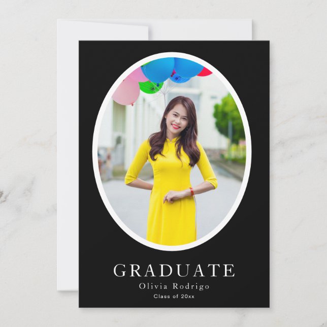 Convite para Festa de formatura Formal | Negrito e (Frente)