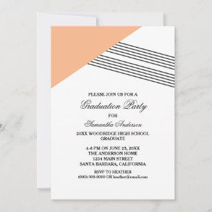Convite para Festa de formatura Geométrico Laranja