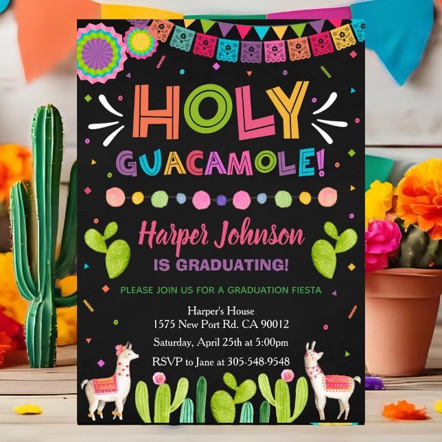 Convite para Festa de Formatura Holy Guacamole (Criador carregado)
