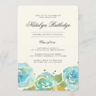 Convite para Festa de formatura Lavish Florals