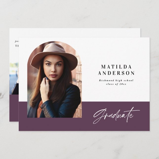 Convite para festa de formatura multifotografia gr (Frente/Verso)